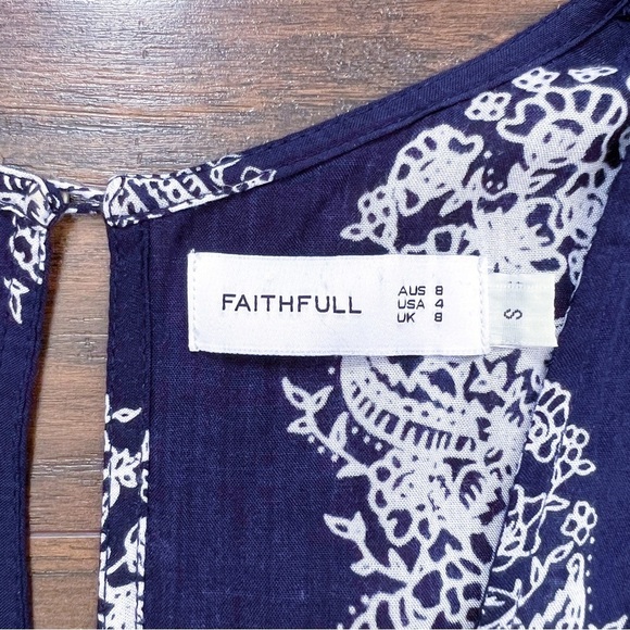 Faithfull • Yacht Romper playsuit navy blue Devani print bandana floral Anthro - Picture 5 of 16